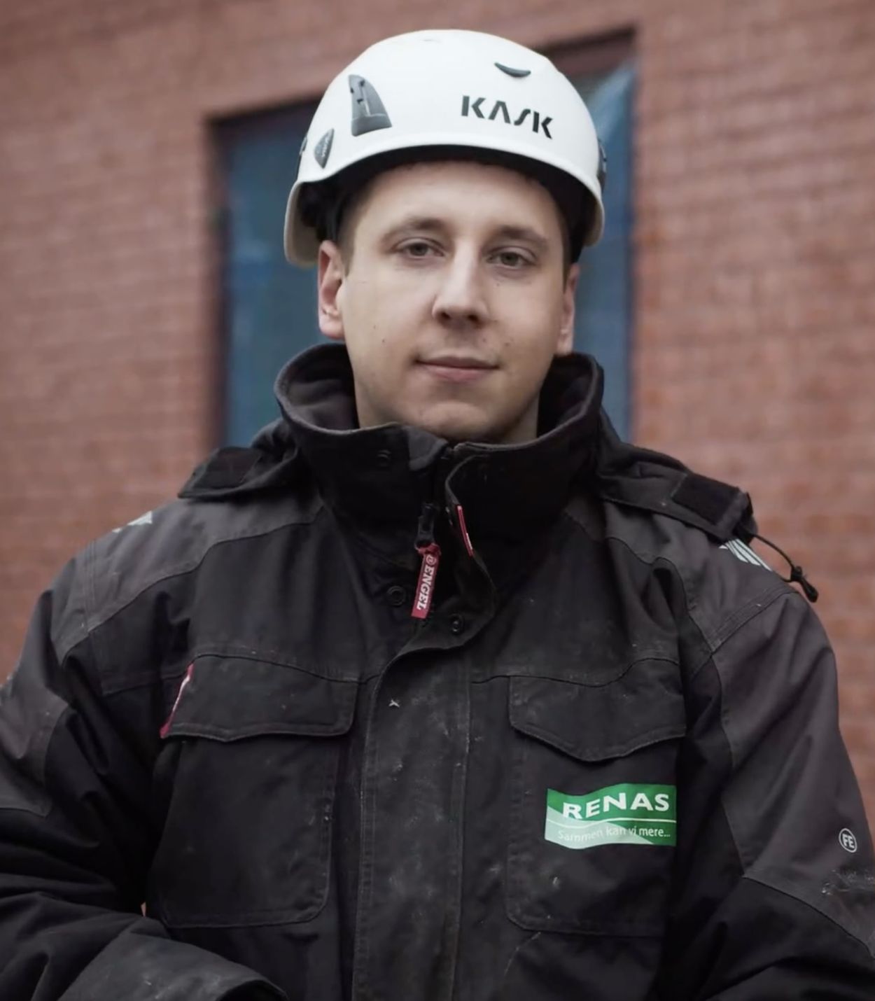 Renas medarbejder på byggeplads